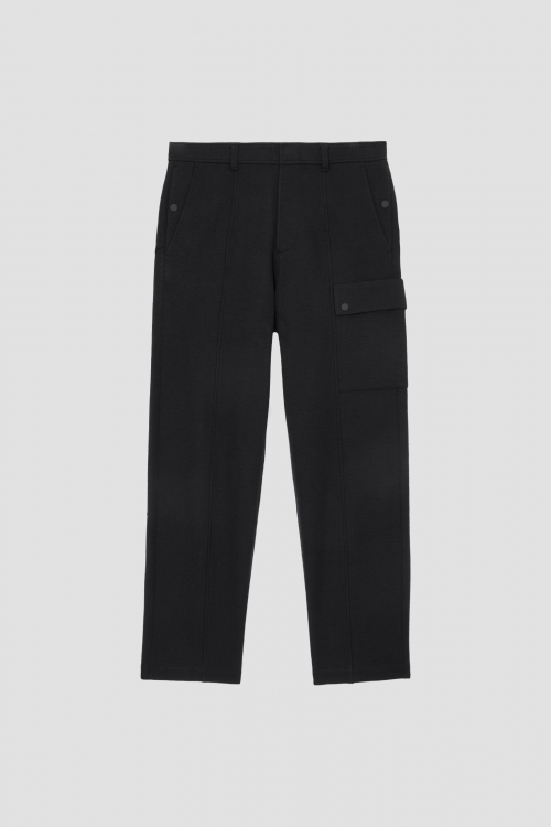 WOOL-BLEND CARGO TROUSERS