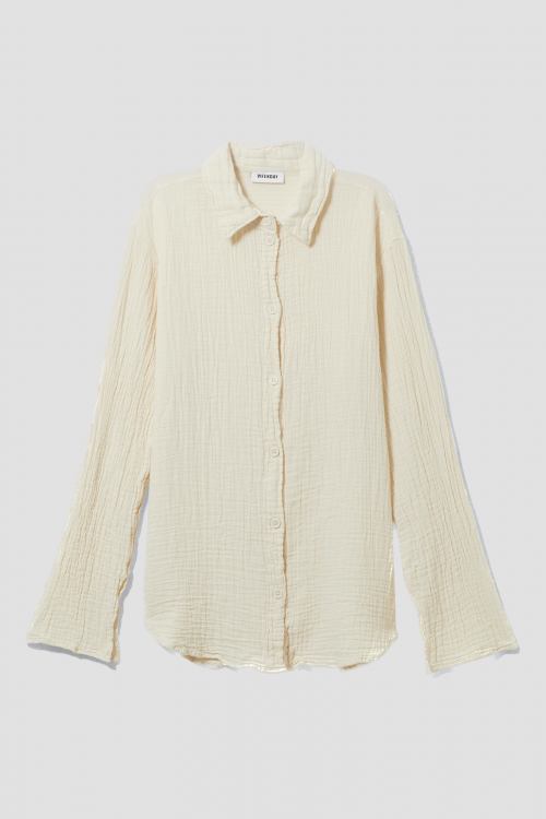 Blend Cotton Crinkle Shirt