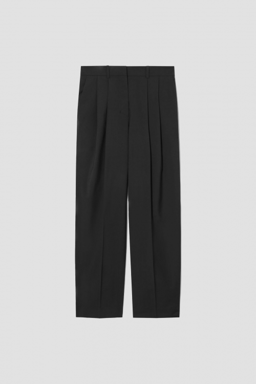 WIDE-LEG TAILORED WOOL TROUSERS